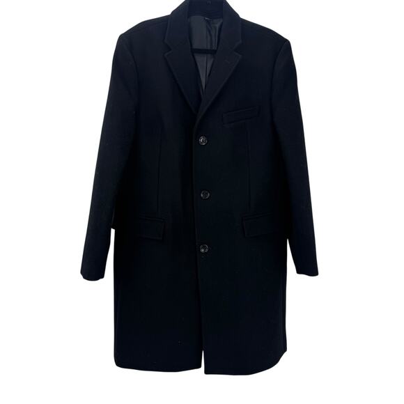 J.Crew Men's Black Wool Blend Thompson Topcoat Black Size 40 NWT - Picture 7 of 13